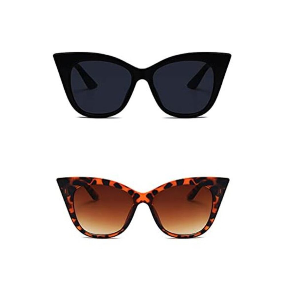 Womens Retro Cat Eye Sunglasses Vintage 90s Small Face UV400 Chic Sunnies